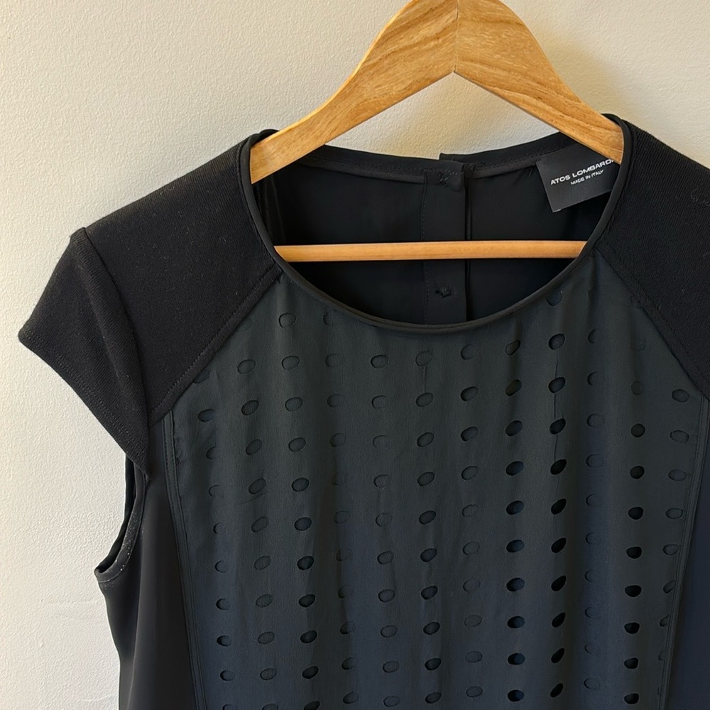 Atos Lombardini Black Dress, Sz M. - Picture 2 of 9